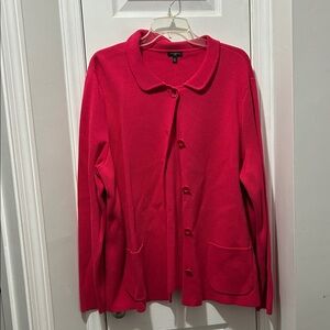 Talbots Pink Ribbed Knit jacket